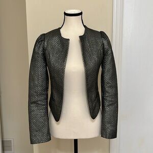 Maison Scotch & Soda Metallic Tweed Blazer Jacket Size P’tite